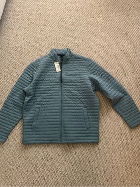 Onward Reserve Men’s Quilted Jacket in Slate Blue-Green Color